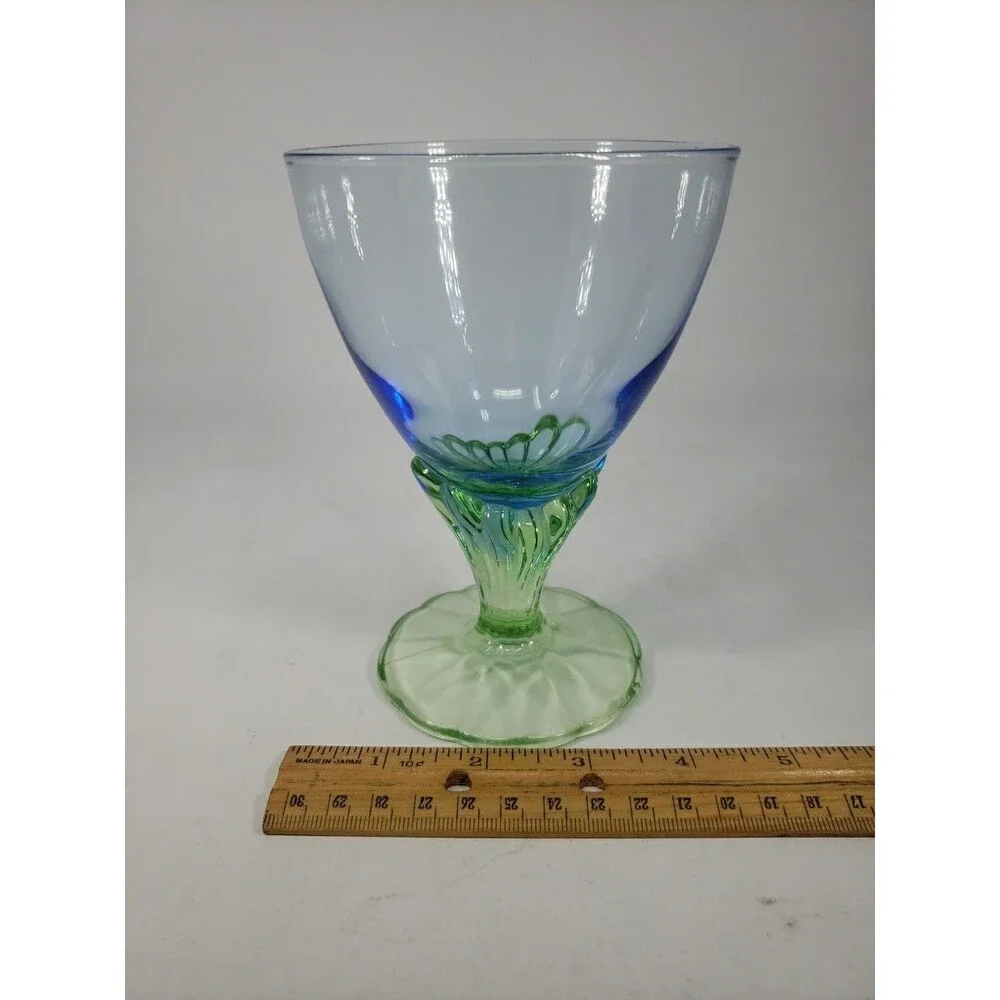 Bormioli Rocco Bahia Blue Green Stem Footed Parfait Sherbet Glass Replacement